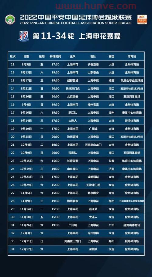 中超赛程2022赛程表今天