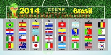 2014男足世界杯分组