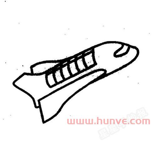 航天飞机简笔画