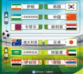 中国队世界杯12强分组