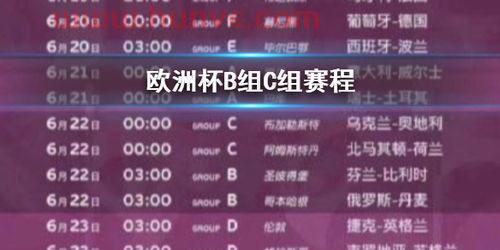 欧洲杯c组*积分榜