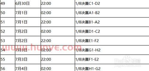 2021年世界杯比赛时间表